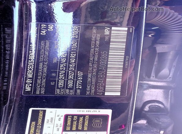 4JGFB4KB5LA032365 2020 MERCEDES-BENZ GLE-CLASS Black 