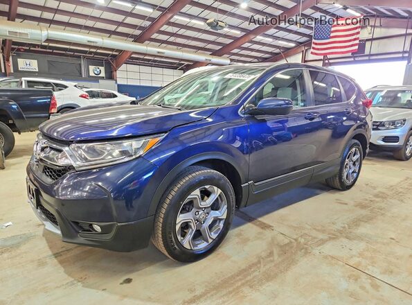 7FARW2H54JE016842 2018 HONDA CR-V Синий Задняя левая четверть