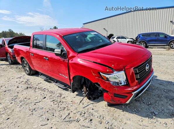 1N6AA1EF1NN100152 2022 NISSAN TITAN Red წინა ხედი