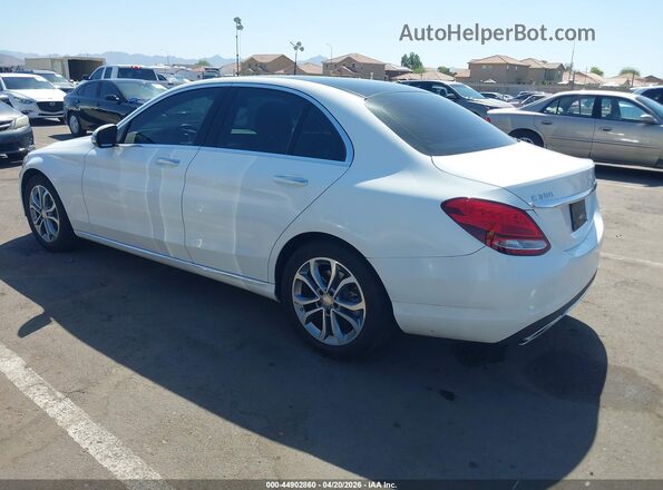 55SWF4JB0GU157103 2016 MERCEDES-BENZ C-CLASS Белый Задняя левая четверть