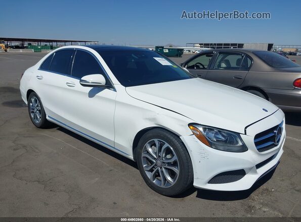 55SWF4JB0GU157103 2016 MERCEDES-BENZ C-CLASS Белый Вид спереди