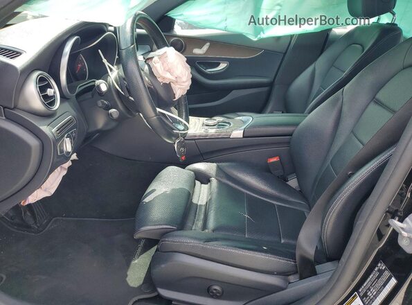 55SWF4JB1JU257069 2018 MERCEDES-BENZ C Black წინა სალონის ხედი