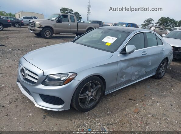 55SWF4JB3GU126685 2016 MERCEDES-BENZ C-CLASS Silver Передня ліва чверть