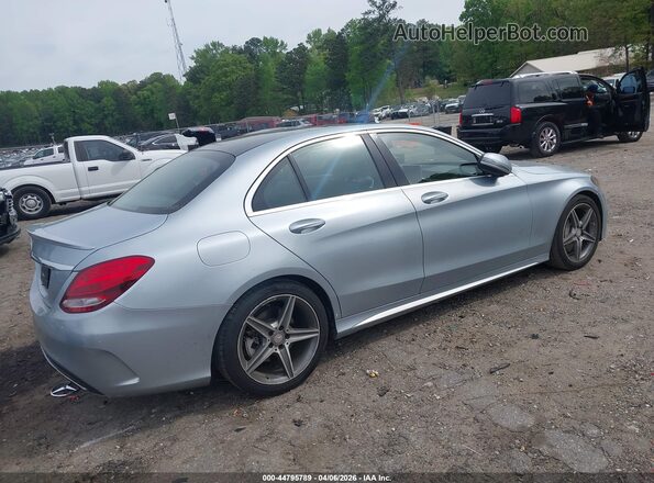 55SWF4JB3GU126685 2016 MERCEDES-BENZ C-CLASS Silver Задня права чверть