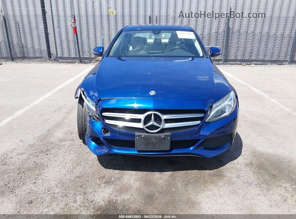 55SWF4JB3JU266078 2018 MERCEDES-BENZ C-CLASS Blue Instrument cluster view