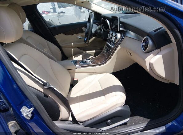 55SWF4JB3JU266078 2018 MERCEDES-BENZ C-CLASS Blue Front interior view