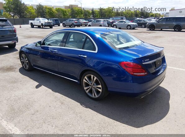 55SWF4JB3JU266078 2018 MERCEDES-BENZ C-CLASS Blue Rear left