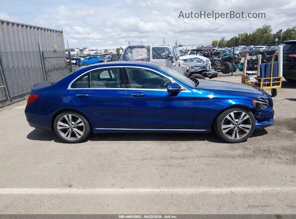 55SWF4JB3JU266078 2018 MERCEDES-BENZ C-CLASS Blue Rear interior view