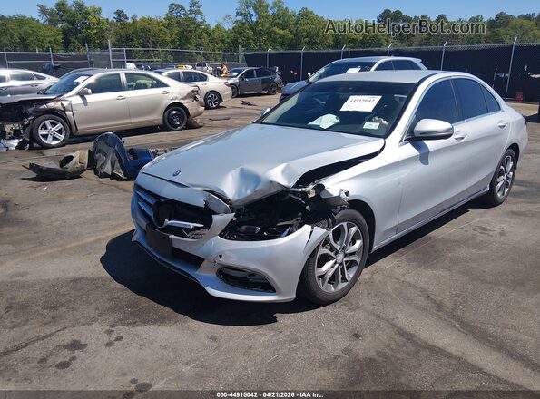55SWF4JB4GU122449 2016 MERCEDES-BENZ C-CLASS Silver Vista tres cuartos delantera izquierda