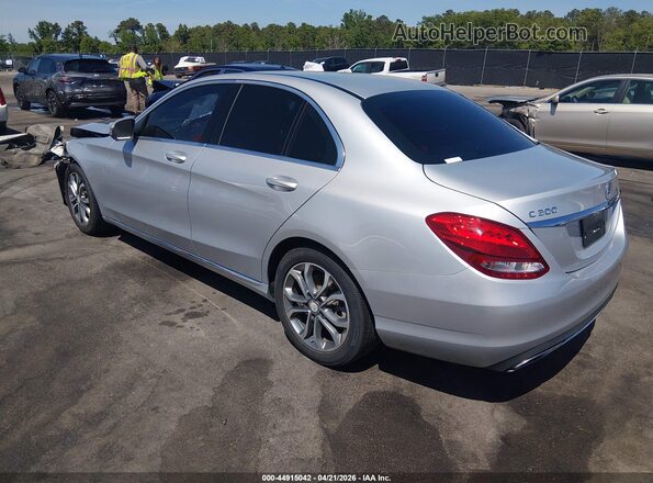 55SWF4JB4GU122449 2016 MERCEDES-BENZ C-CLASS Silver Trasero izquierdo