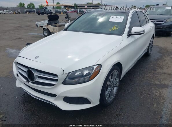 55SWF4JB4GU143639 2016 MERCEDES-BENZ C-CLASS White Przód lewy