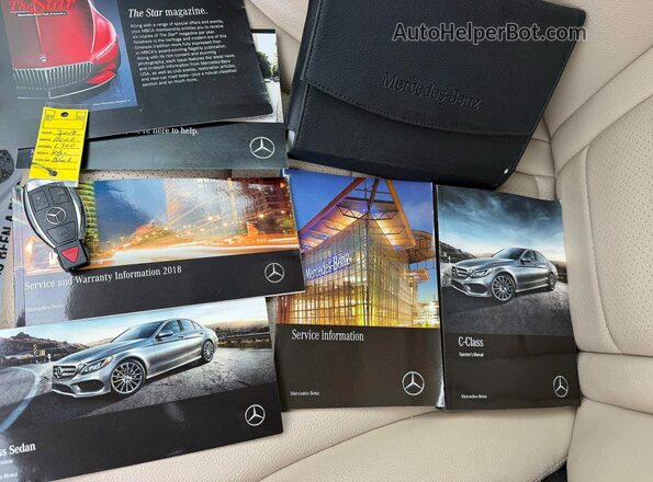 55SWF4JB4JU235776 2018 MERCEDES-BENZ C Black Vista interior de 360 grados