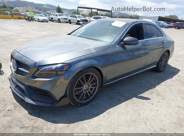 55SWF4JB4JU281625 2018 MERCEDES-BENZ C-CLASS Серый Передняя левая четверть