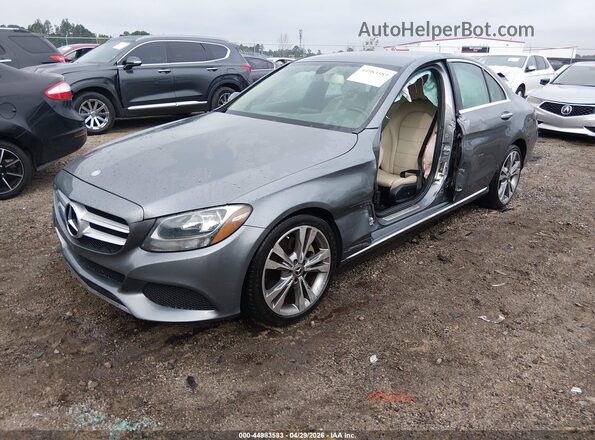 55SWF4JB5HU229222 2017 MERCEDES-BENZ C-CLASS Gray წინა მარცხენა ხედი სამი მეოთხედიდან