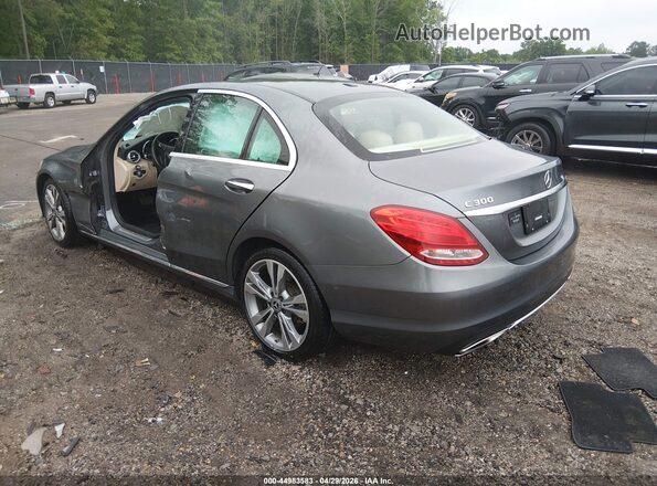 55SWF4JB5HU229222 2017 MERCEDES-BENZ C-CLASS Gray უკანა მარცხენა