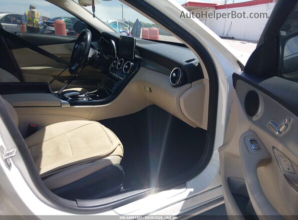 55SWF4JB6GU144419 2016 MERCEDES-BENZ C-CLASS White Widok wnętrza z przodu