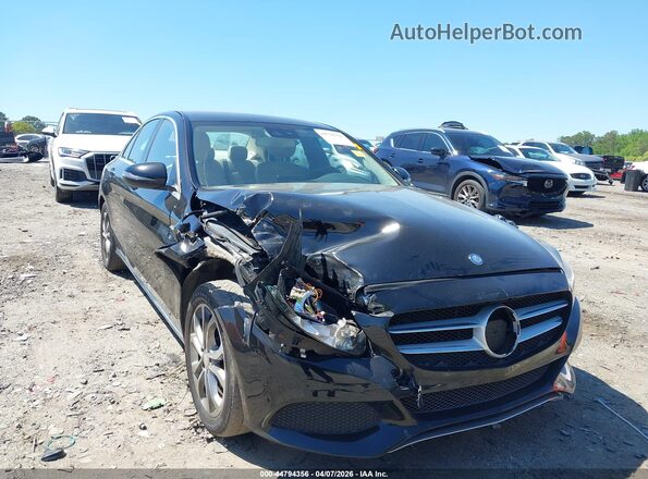 55SWF4JB6GU149488 2016 MERCEDES-BENZ C-CLASS Черный Вид спереди
