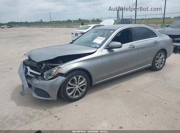 55SWF4JB8GU141716 2016 MERCEDES-BENZ C-CLASS Gray წინა მარცხენა ხედი სამი მეოთხედიდან