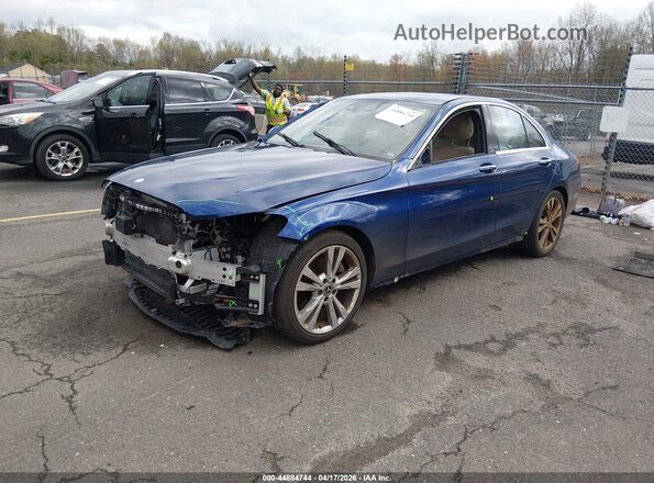 55SWF4JB8JU218608 2018 MERCEDES-BENZ C-CLASS Blue Front left