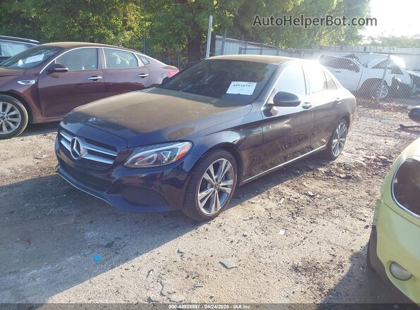 55SWF4JB9JU272208 2018 MERCEDES-BENZ C-CLASS Blue Przód lewy