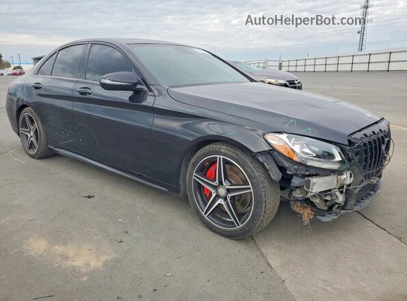 55SWF4JBXHU196718 2017 MERCEDES-BENZ C Black Front right