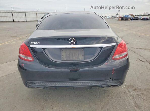 55SWF4JBXHU196718 2017 MERCEDES-BENZ C Black Rear view