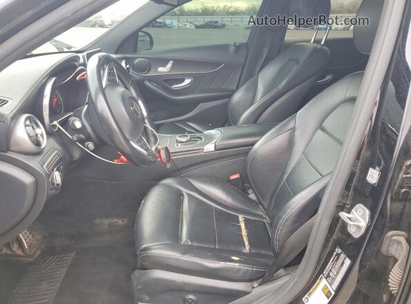 55SWF4JBXHU196718 2017 MERCEDES-BENZ C Black Front interior view