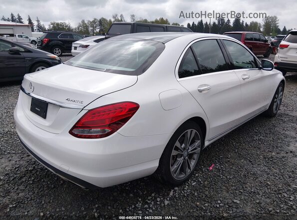 55SWF4KB0GU175258 2016 MERCEDES-BENZ C-CLASS White Tył prawy