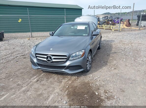 55SWF4KB2HU211453 2017 MERCEDES-BENZ C-CLASS Gray Передня ліва чверть