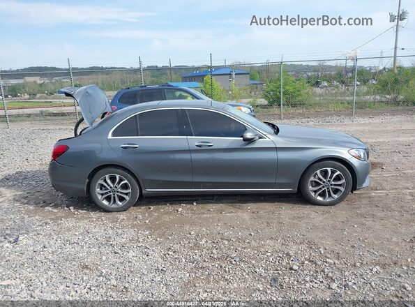 55SWF4KB2HU211453 2017 MERCEDES-BENZ C-CLASS Gray Вид задньої частини салону