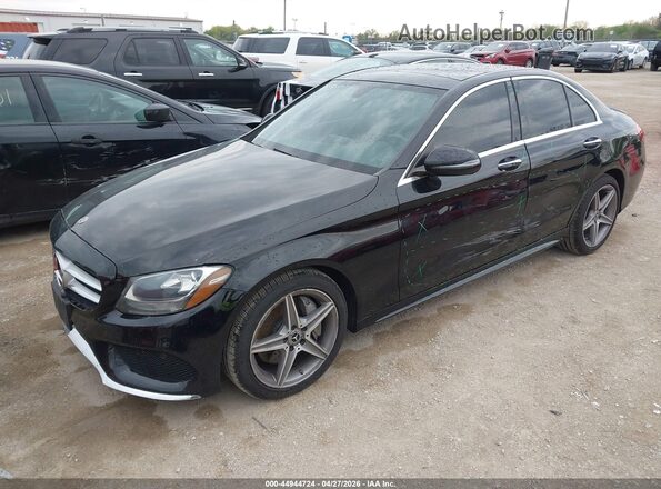 55SWF4KB2JU246127 2018 MERCEDES-BENZ C-CLASS Black Front left