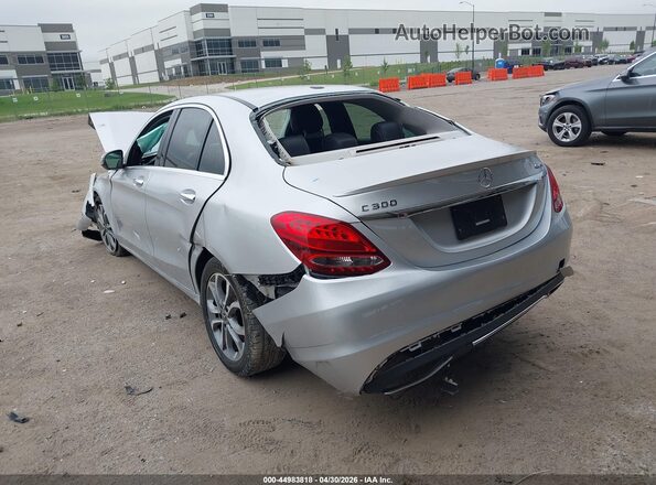 55SWF4KB2JU256401 2018 MERCEDES-BENZ C-CLASS Серебряный Задняя левая четверть