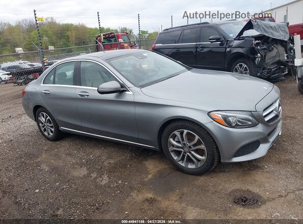 55SWF4KB3GU123879 2016 MERCEDES-BENZ C-CLASS Серебряный Вид задней части салона