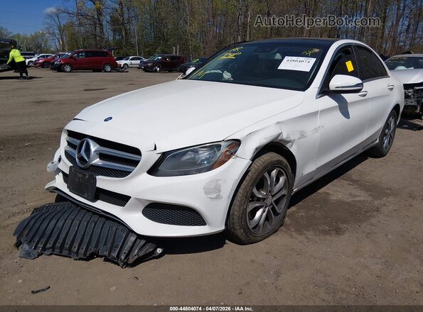 55SWF4KB3HU186658 2017 MERCEDES-BENZ C-CLASS White წინა მარცხენა ხედი სამი მეოთხედიდან