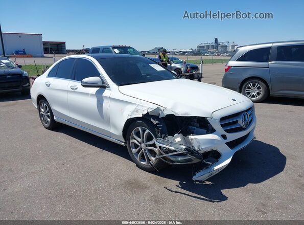 55SWF4KB3HU196980 2017 MERCEDES-BENZ C-CLASS Белый Вид спереди