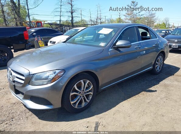 55SWF4KB3HU226656 2017 MERCEDES-BENZ C-CLASS Gray Вид спереду