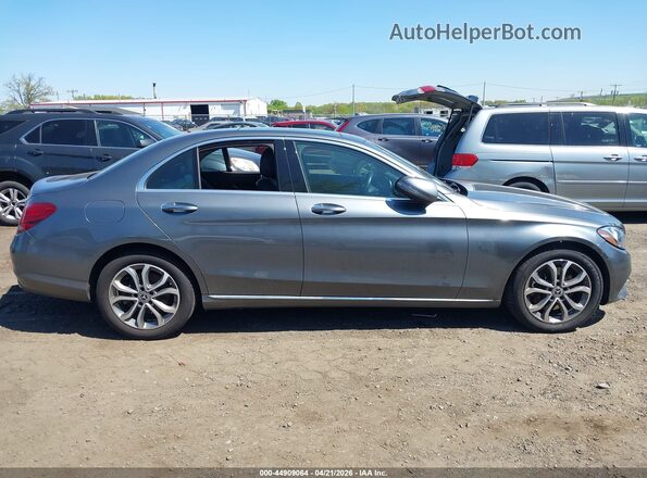 55SWF4KB3HU226656 2017 MERCEDES-BENZ C-CLASS Gray Вид задньої частини салону