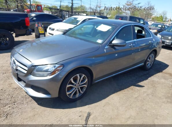 55SWF4KB3HU226656 2017 MERCEDES-BENZ C-CLASS Gray Передня ліва чверть