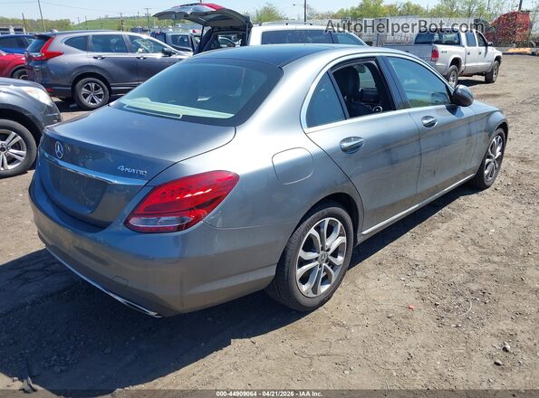 55SWF4KB3HU226656 2017 MERCEDES-BENZ C-CLASS Gray Задня права чверть