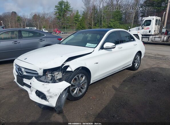 55SWF4KB4HU185552 2017 MERCEDES-BENZ C-CLASS White Widok zestawu wskaźników