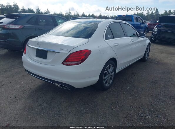 55SWF4KB4HU185552 2017 MERCEDES-BENZ C-CLASS White Tył prawy