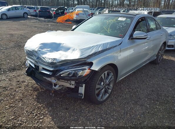 55SWF4KB4JU259882 2018 MERCEDES-BENZ C-CLASS Серый Передняя левая четверть