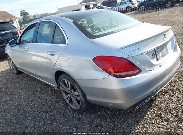 55SWF4KB4JU259882 2018 MERCEDES-BENZ C-CLASS Серый Вид задней части салона
