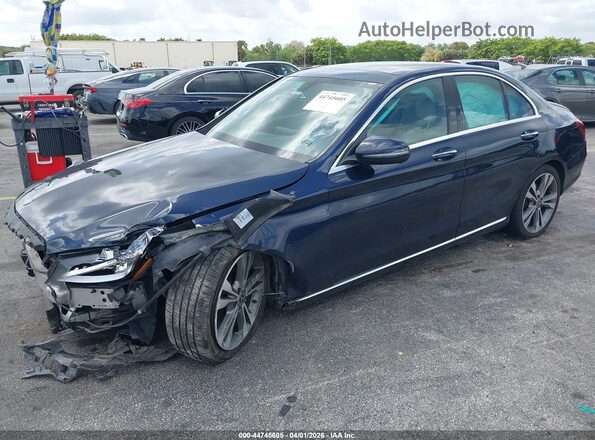 55SWF4KB4JU279274 2018 MERCEDES-BENZ C-CLASS Dark Blue Вид спереду