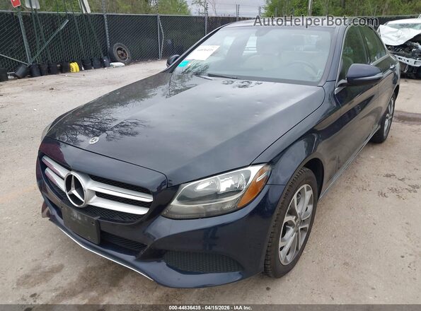 55SWF4KB5JU254299 2018 MERCEDES-BENZ C-CLASS Dark Blue Vista tres cuartos delantera izquierda