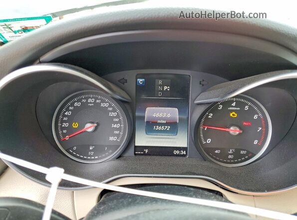 55SWF4KB8GU142878 2016 MERCEDES-BENZ C Черный Вид щитка приборов