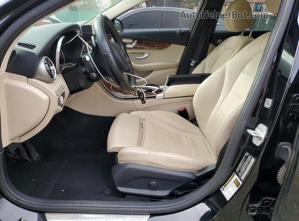 55SWF4KB8GU142878 2016 MERCEDES-BENZ C Черный Вид салона спереди