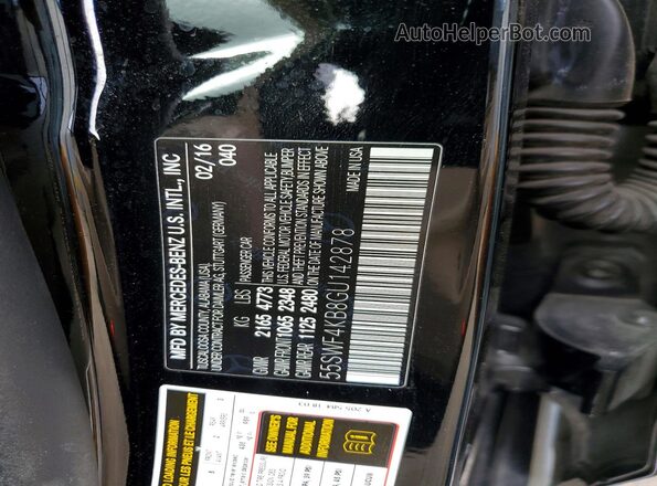 55SWF4KB8GU142878 2016 MERCEDES-BENZ C Черный Вид подкапотного пространства