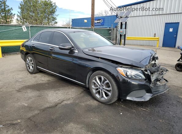 55SWF4KB8GU142878 2016 MERCEDES-BENZ C Черный Передняя правая четверть