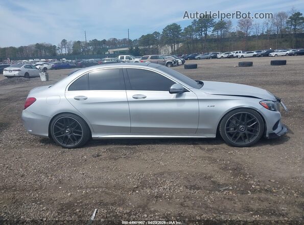 55SWF4KB9GU110568 2016 MERCEDES-BENZ C-CLASS Silver Rear interior view